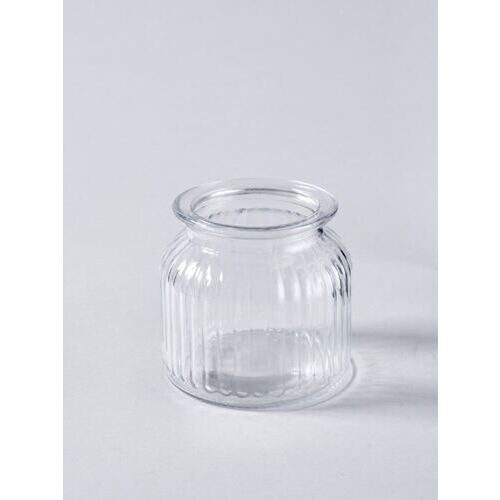 Glas Vase Rille/Pot (6 Stück)