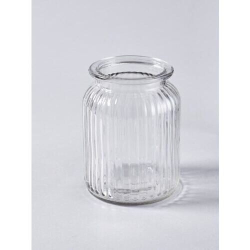 Glas Vase Rille/Pot (4 Stück)