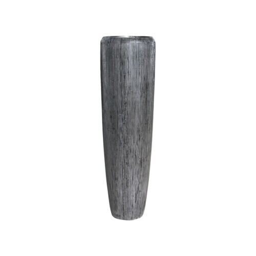 Vase en polystone rainuré 