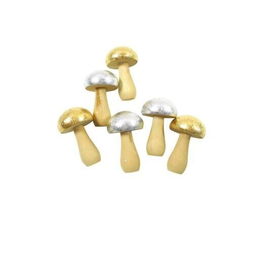 Champignon en bois Glamour (12 pièces)