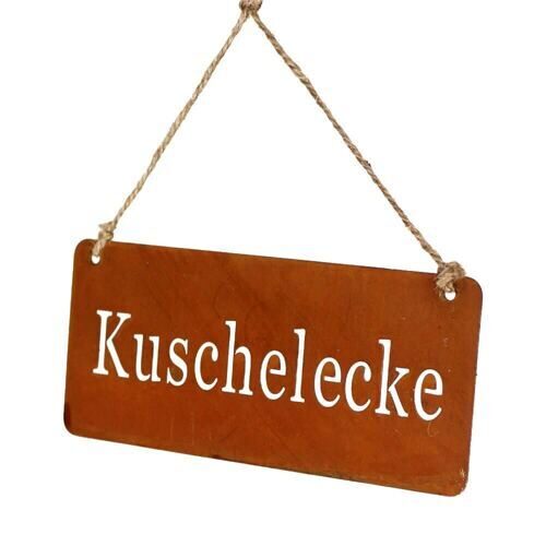 Metall Schild Kuschelecke (6 Stück)