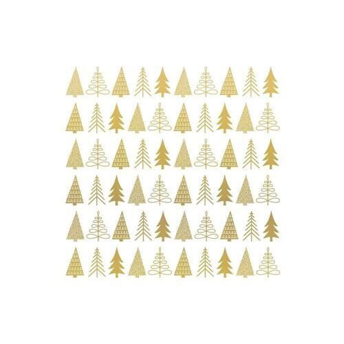 Serviette de Noël Sapins d'or (20 pièces)