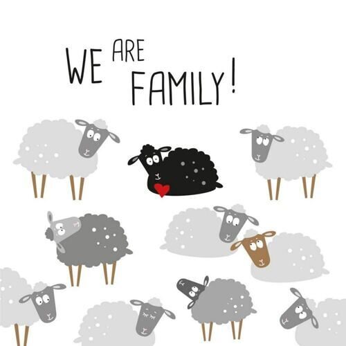 Easter napkin We are Family/Sheep (20 pieces)