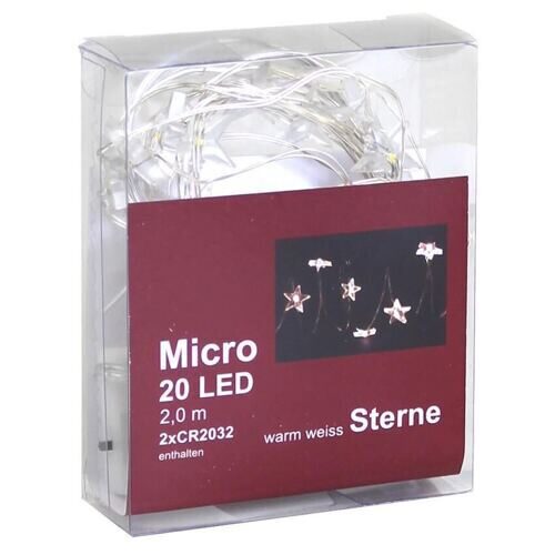 LED Lichterkette Flori/Micro/Stern (12 Stück)
