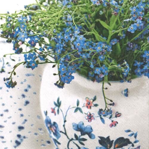 Serviette de table Myosotis en pot (20 pièces)