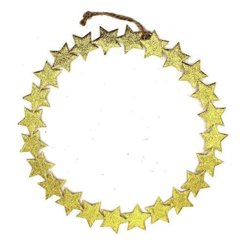 Pendentif métal couronne d'étoiles (4 pièces)