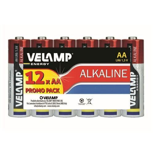 Pile VELAMP/Alkaline/AA/LR06 (12 pièces)