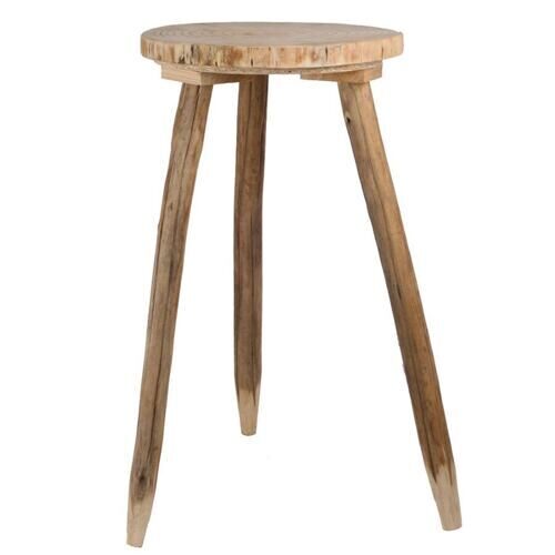 Tabouret en bois shabby/tripode 