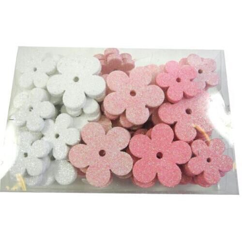 Fleur en plastique Sweet (64 pièces)