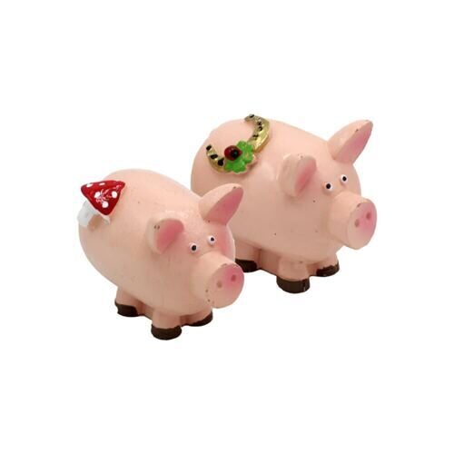 Resin Schwein Good Luck (8 Stück)