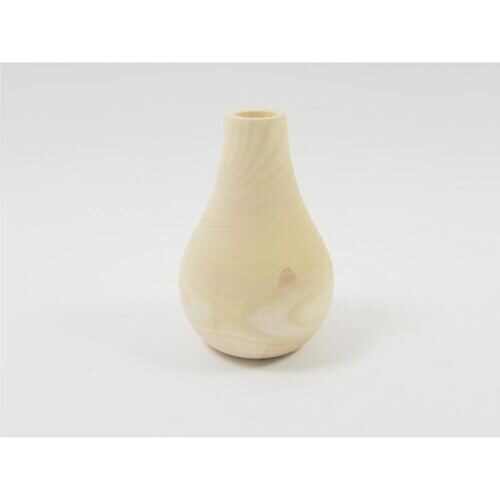 Vase en bois Nature/Gouttes 