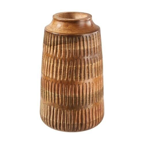 Holz Vase Africa 