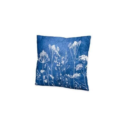 Tissu Coussin Impression bleue 