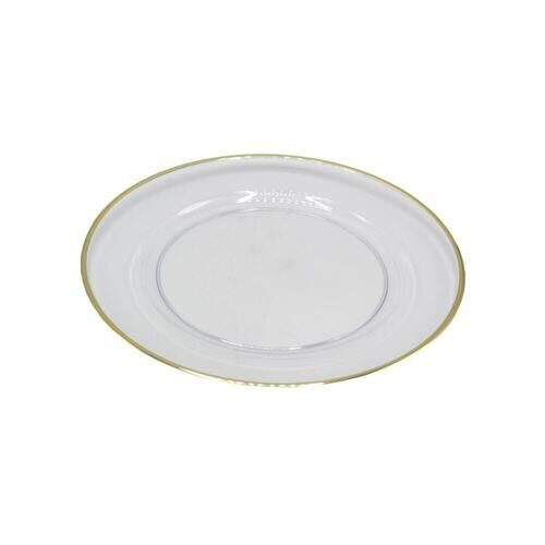 Assiette plastique Flori/bord doré 