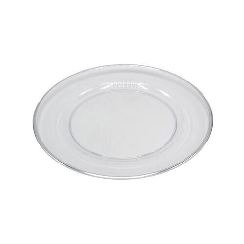 Assiette plastique Flori/bord argenté 