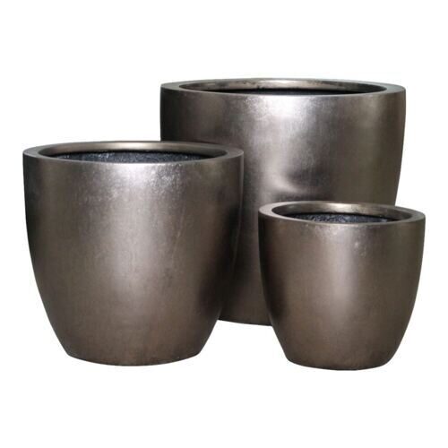 Cache-pot en polystone Silver 