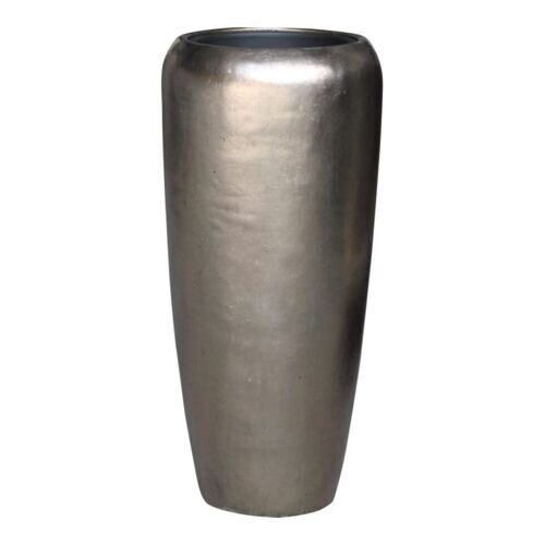 Polystone Vase Silver 