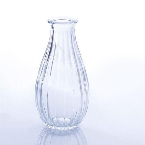 Glas Vase Rillenstruktur (12 Stück)