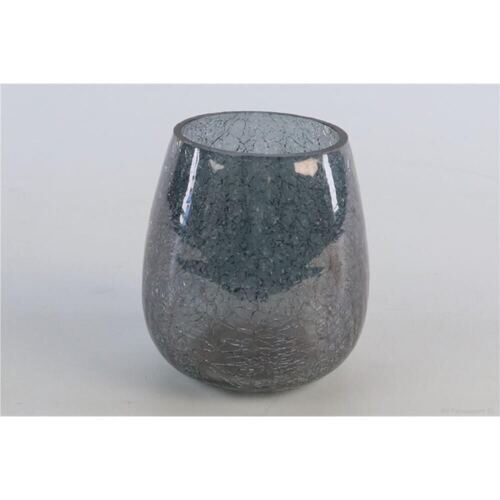 Glas Teelichtbecher Crackle 